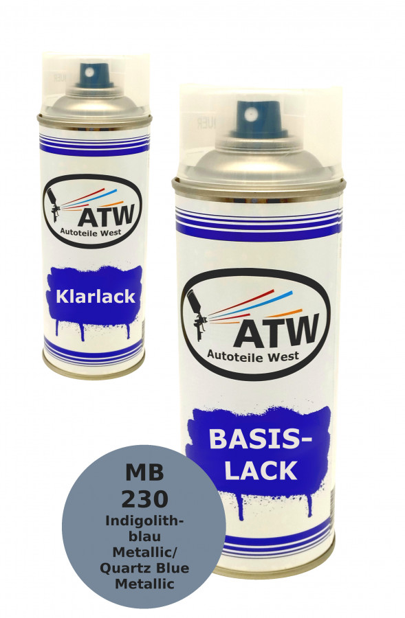 Autolack für Mercedes Benz 230 Indigolithblau Metallic / Quartz Blue Metallic+400ml Klarlack Set